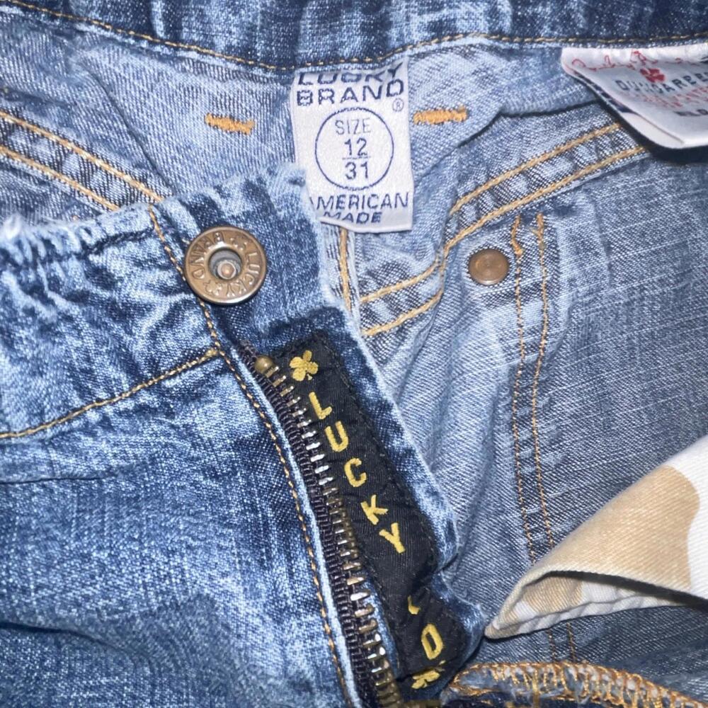 Lucky Brand Dungarees Jeans By Gene Montesano Women’s Size 12/31 (34Wx32L Actual - Picture 12 of 16